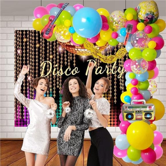 Back to 90S 80S Theme Party Balloons Backdrop Decorations, Party Supplies - Picture 5 of 7